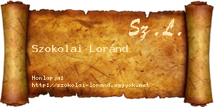 Szokolai Loránd névjegykártya